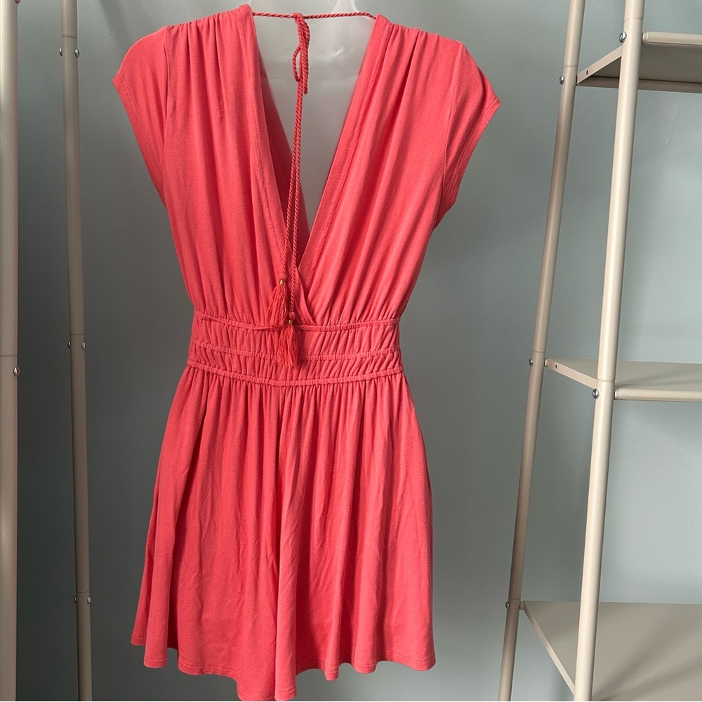 Urban Outfitters Coral Boho Summer Romper - Picture 2 of 9